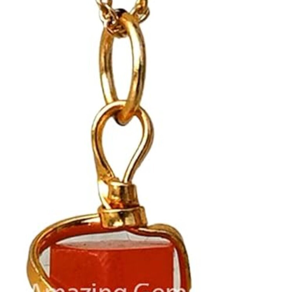 Carnelian Necklace Set Womens Real Crystal Gold Wrapped Arrowhead Pack of 2